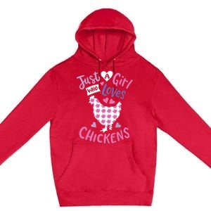 Who Loves Chickens Chicken Hen Love Cute Premium Pullover Hoodie