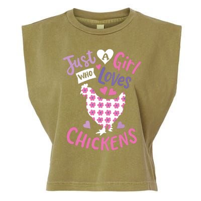 Who Loves Chickens Chicken Hen Love Cute Garment-Dyed Women's Muscle Tee