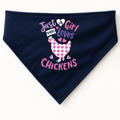 Who Loves Chickens Chicken Hen Love Cute USA-Made Doggie Bandana