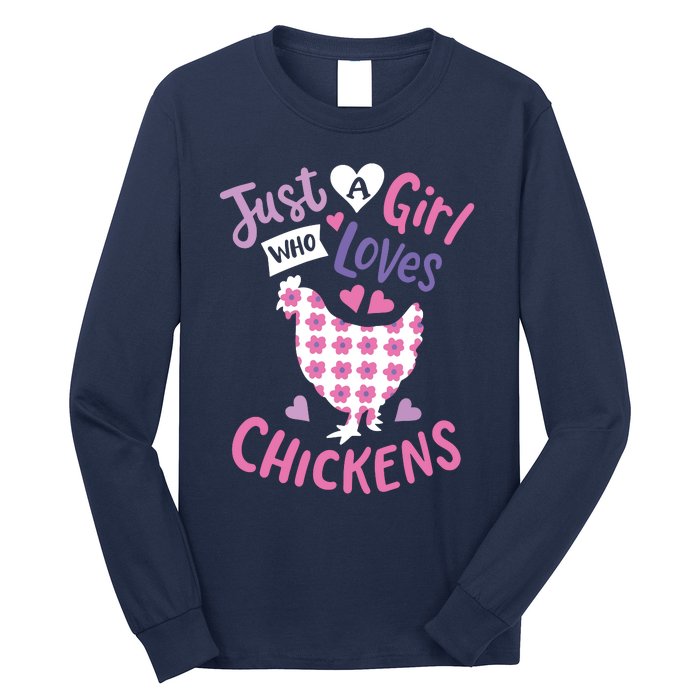 Who Loves Chickens Chicken Hen Love Cute Long Sleeve Shirt