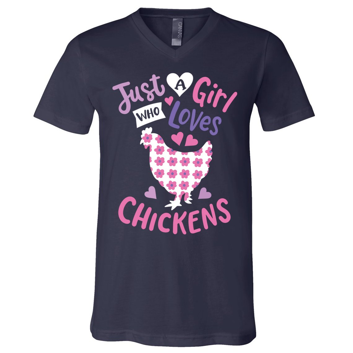 Who Loves Chickens Chicken Hen Love Cute V-Neck T-Shirt