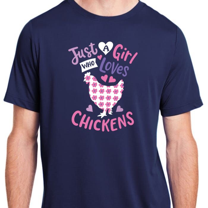 Who Loves Chickens Chicken Hen Love Cute Adult ChromaSoft Performance T-Shirt