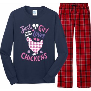 Who Loves Chickens Chicken Hen Love Cute Long Sleeve Pajama Set