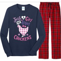 Who Loves Chickens Chicken Hen Love Cute Long Sleeve Pajama Set