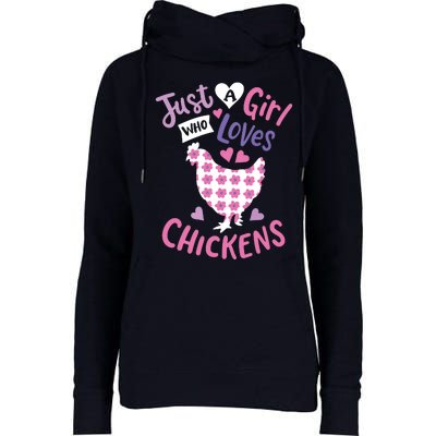 Who Loves Chickens Chicken Hen Love Cute Womens Funnel Neck Pullover Hood