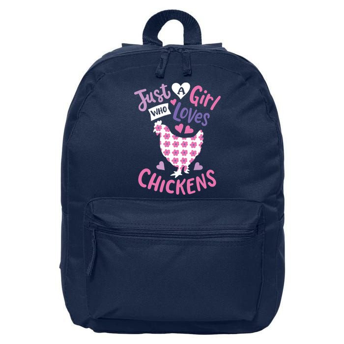 Who Loves Chickens Chicken Hen Love Cute 16 in Basic Backpack