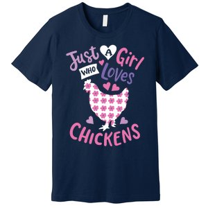 Who Loves Chickens Chicken Hen Love Cute Premium T-Shirt