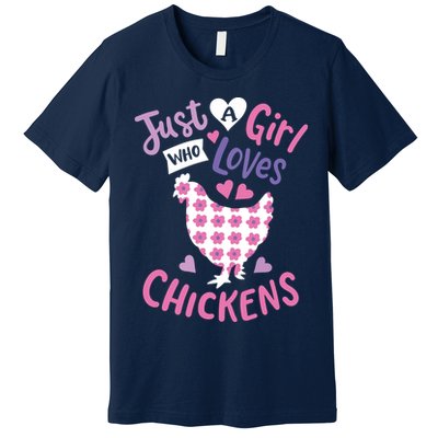 Who Loves Chickens Chicken Hen Love Cute Premium T-Shirt