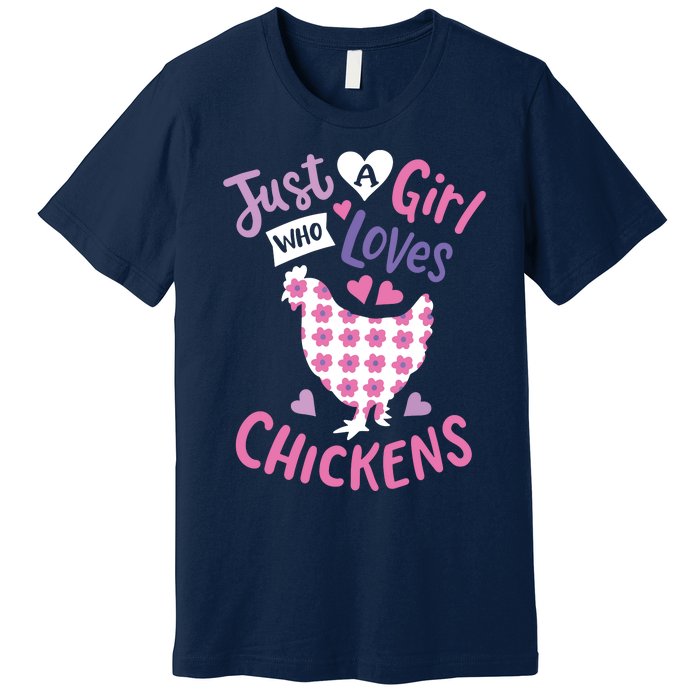 Who Loves Chickens Chicken Hen Love Cute Premium T-Shirt