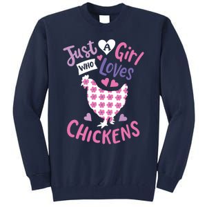 Who Loves Chickens Chicken Hen Love Cute Tall Sweatshirt