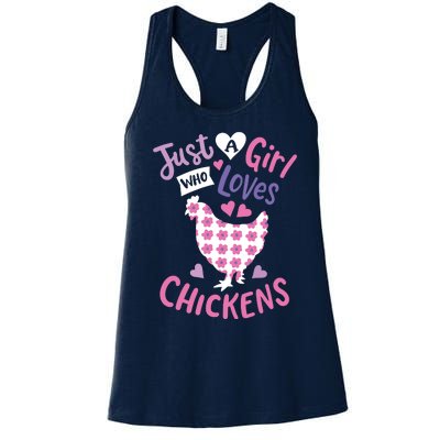 Who Loves Chickens Chicken Hen Love Cute Women's Racerback Tank