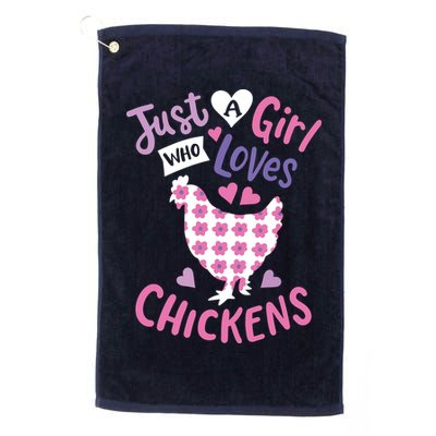 Who Loves Chickens Chicken Hen Love Cute Golf Towel