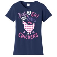 Who Loves Chickens Chicken Hen Love Cute Women's T-Shirt