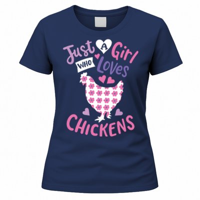 Who Loves Chickens Chicken Hen Love Cute Women's T-Shirt