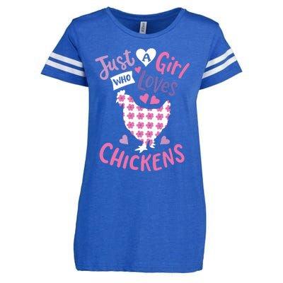 Who Loves Chickens Chicken Hen Love Cute Enza Ladies Jersey Football T-Shirt