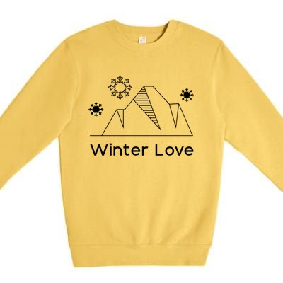 Winter Love Cozy Winter Days Nature Lover Cool Gift Premium Crewneck Sweatshirt