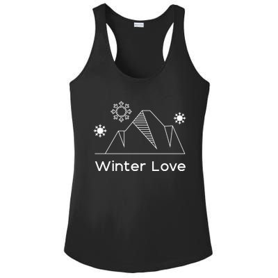 Winter Love Cozy Winter Days Nature Lover Cool Gift Ladies PosiCharge Competitor Racerback Tank