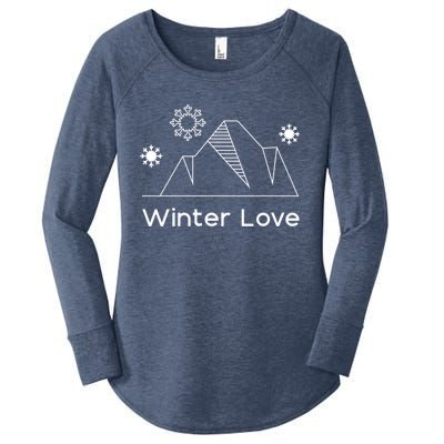 Winter Love Cozy Winter Days Nature Lover Cool Gift Women's Perfect Tri Tunic Long Sleeve Shirt