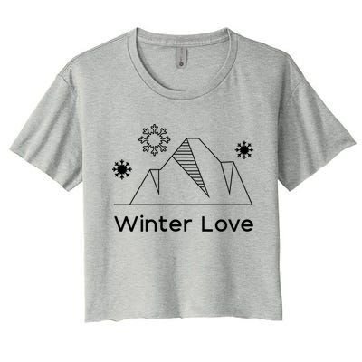 Winter Love Cozy Winter Days Nature Lover Cool Gift Women's Crop Top Tee