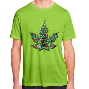 Weed Leaf Christmas Tree Pot Marijuana Thc Vape Reefer Hippy Adult ChromaSoft Performance T-Shirt