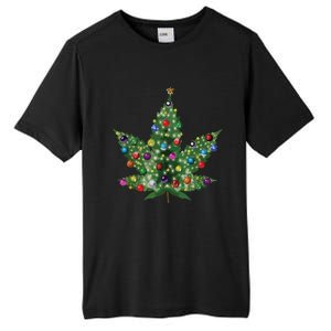 Weed Leaf Christmas Tree Pot Marijuana Thc Vape Reefer Hippy Tall Fusion ChromaSoft Performance T-Shirt