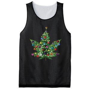 Weed Leaf Christmas Tree Pot Marijuana Thc Vape Reefer Hippy Mesh Reversible Basketball Jersey Tank