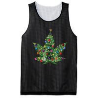 Weed Leaf Christmas Tree Pot Marijuana Thc Vape Reefer Hippy Mesh Reversible Basketball Jersey Tank