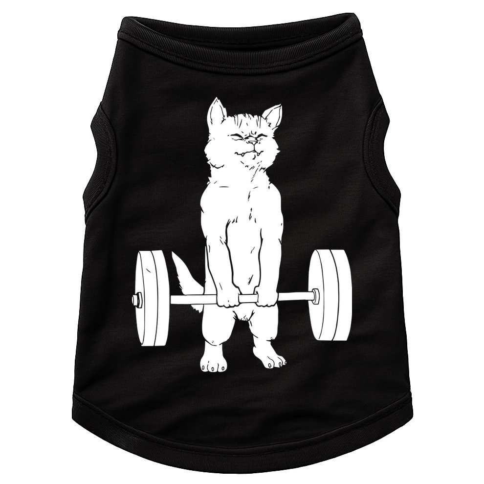 Weight Lifting Cat Deadlift Lifting Doggie Tank