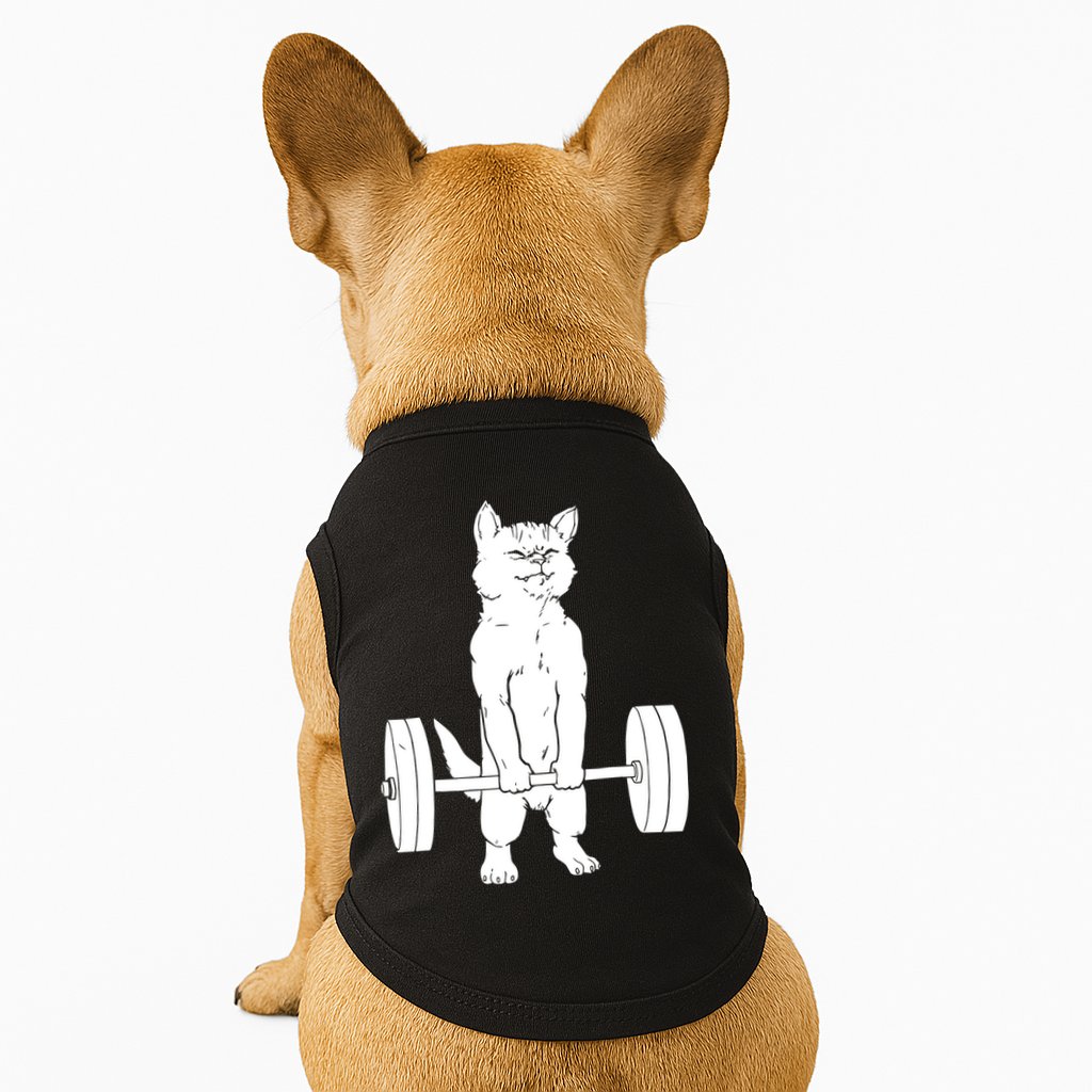 Weight Lifting Cat Deadlift Lifting Doggie Tank