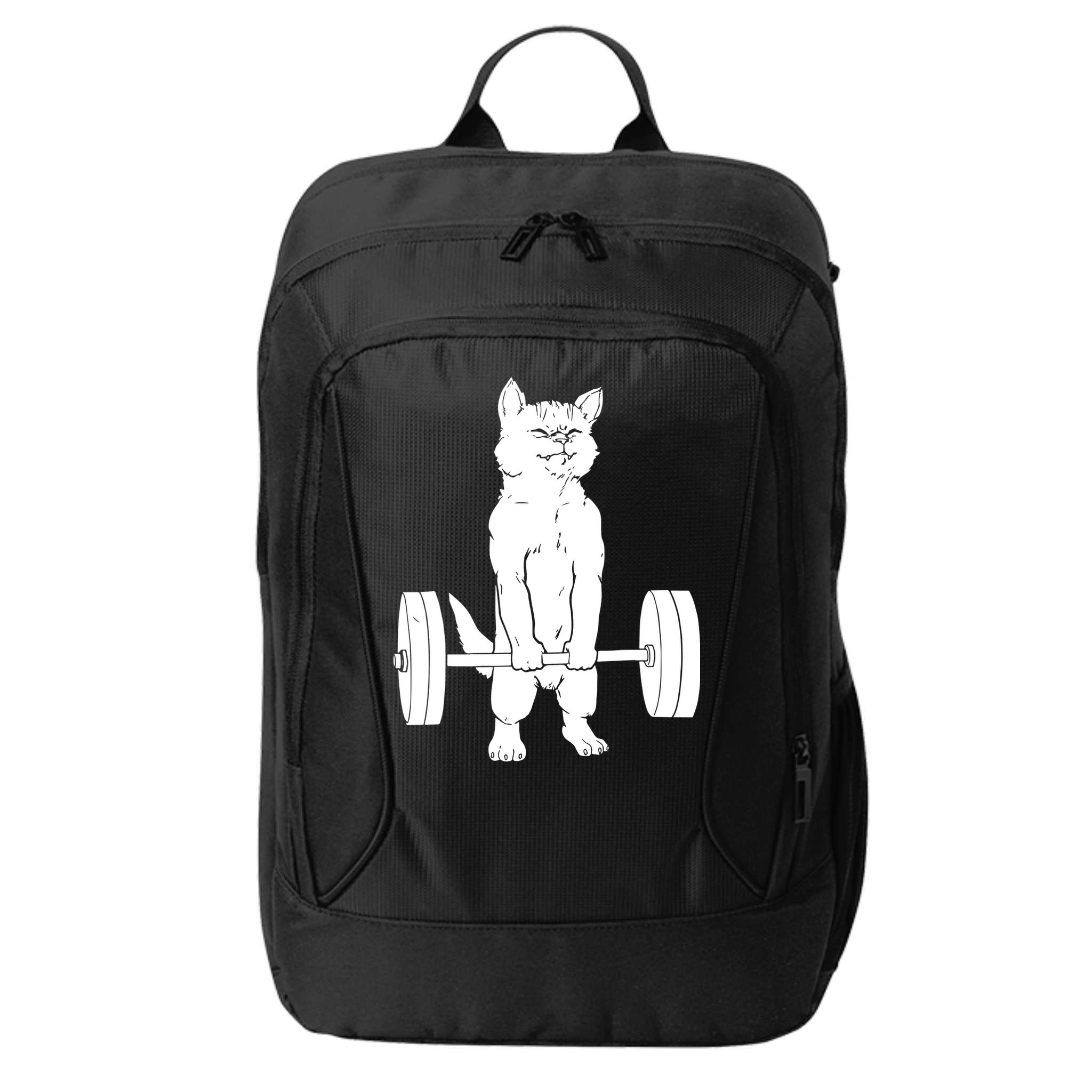 Weight Lifting Cat Deadlift Lifting City Backpack