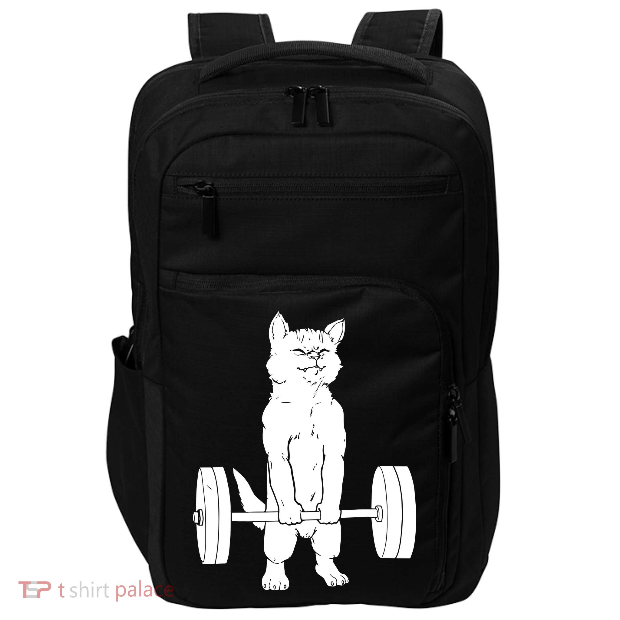 Weight Lifting Cat Deadlift Lifting Impact Tech Backpack