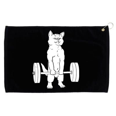 Weight Lifting Cat Deadlift Lifting Grommeted Golf Towel