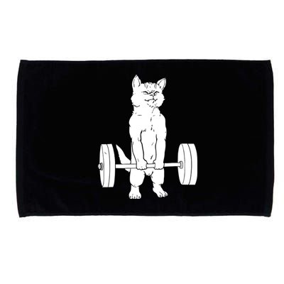 Weight Lifting Cat Deadlift Lifting Microfiber Hand Towel