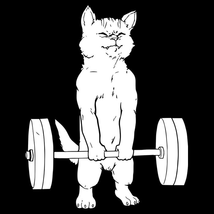 Weight Lifting Cat Deadlift Lifting Zip Tote Bag