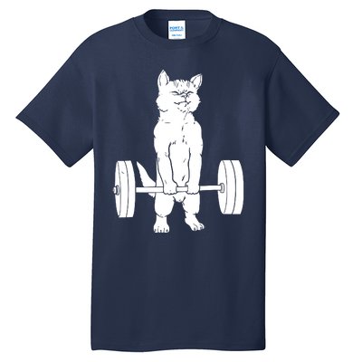 Weight Lifting Cat Deadlift Lifting Tall T-Shirt