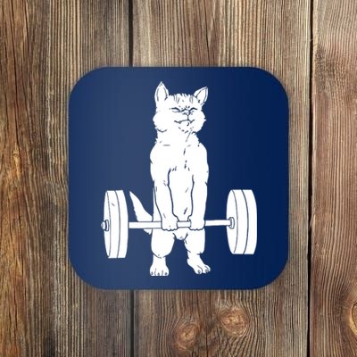 Weight Lifting Cat Deadlift Lifting Coaster