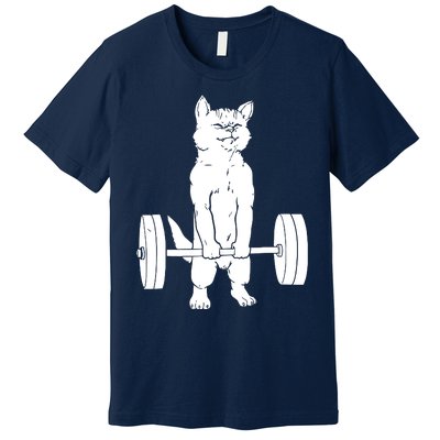 Weight Lifting Cat Deadlift Lifting Premium T-Shirt