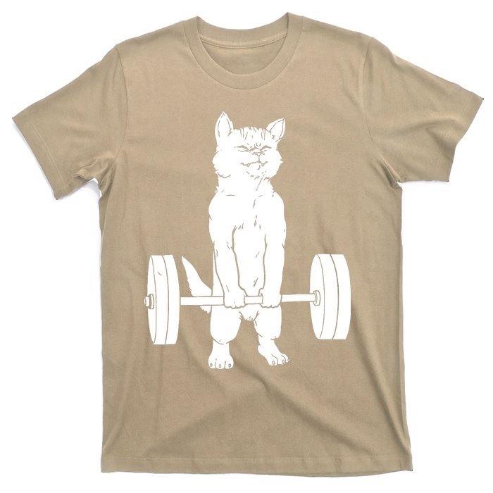 Weight Lifting Cat Deadlift Lifting T-Shirt