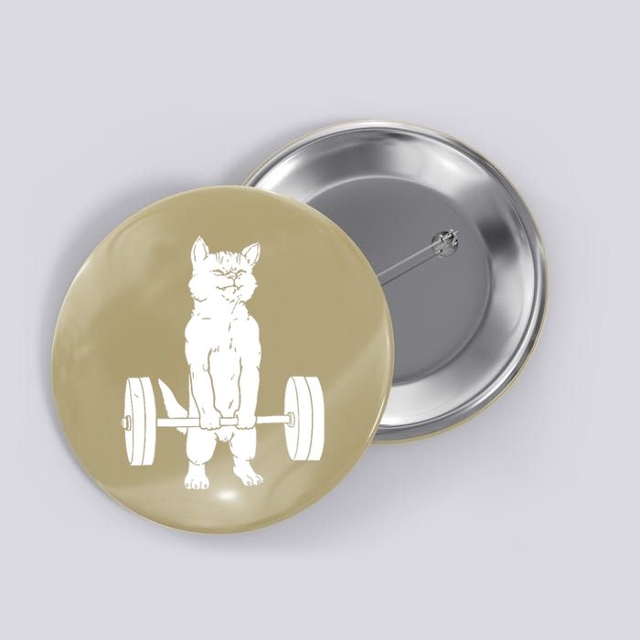 Weight Lifting Cat Deadlift Lifting Button