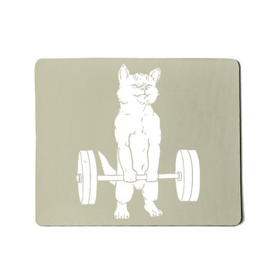 Weight Lifting Cat Deadlift Lifting Mousepad