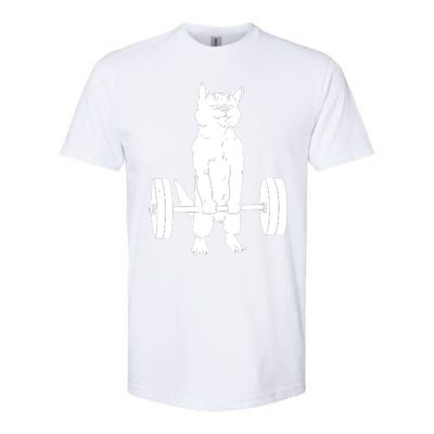 Weight Lifting Cat Deadlift Lifting Softstyle CVC T-Shirt