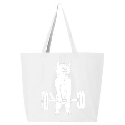 Weight Lifting Cat Deadlift Lifting 25L Jumbo Tote