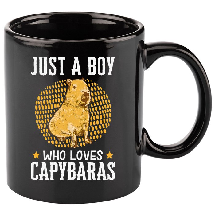  who loves Capybaras South American Capybara  11oz C Handle Ceramic Mug