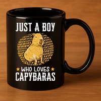  who loves Capybaras South American Capybara  11oz C Handle Ceramic Mug