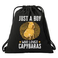  who loves Capybaras South American Capybara  Drawstring Bag