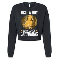  who loves Capybaras South American Capybara  Cropped Pullover Crew