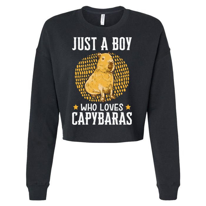  who loves Capybaras South American Capybara  Cropped Pullover Crew