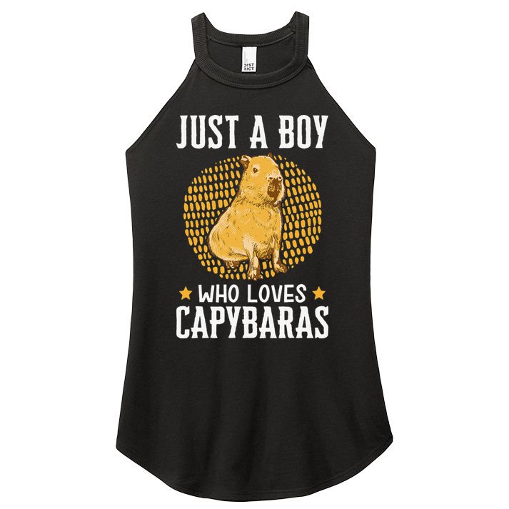  who loves Capybaras South American Capybara  Women's Perfect Tri Rocker Tank