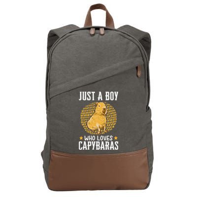  who loves Capybaras South American Capybara  Cotton Canvas Backpack