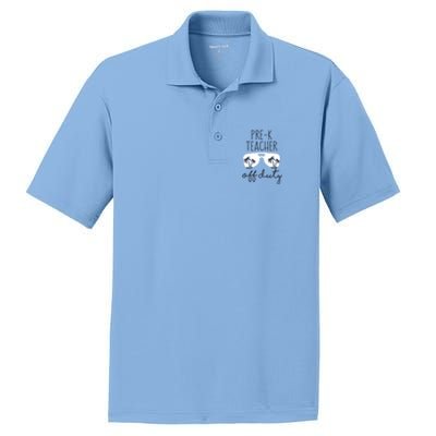 Wo Last Day of School for Teacher Wo PreK Teacher Off Duty PosiCharge RacerMesh Polo